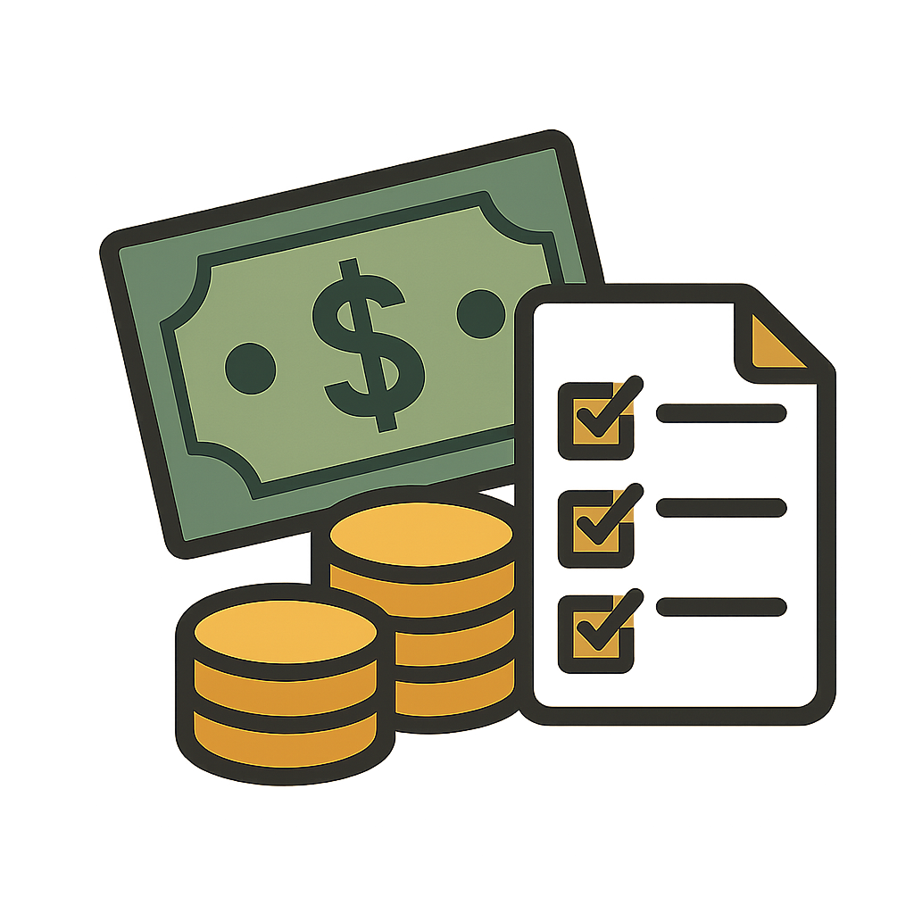 Un cono que represente dinero para un plan de financiamiento para un fondo oscuro